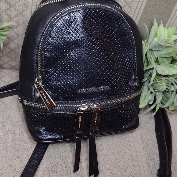 Michael Kors Mini Rhea Python Convertible Backpack - Picture 4 of 15